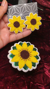 Perles vertes faites à la main, dernières tendances, motif floral perlé original, pendentif fait main en or rose, nouvelle mode, pour soirée, par MULTI CRAFT - Product Image 5