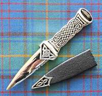 Couteau à lame fixe artisanal Eoin Winston Sports Sgian Dubh, manche en bois, garde-métal, style européen et américain, modèle EWS
