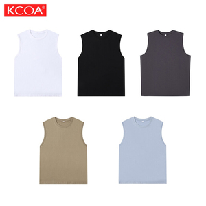 Débardeur de sport décontracté pour homme, sans manches, respirant, en coton, personnalisable sur le devant, pour la course, l'entraînement et la gym - Product Image 2