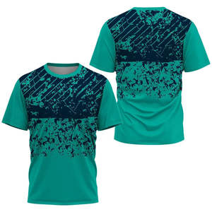 T-shirts pour hommes de haute qualité, col rond, manches courtes, séchage rapide, imprimés par sublimation, coupe décontractée, tissu tricoté - Product Image 2