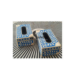 Elegante Caja y Soporte para Pañuelos con Incrustaciones de Hueso Hechas a Mano y Ecológicas, Decoración de Lujo para el Hogar, Tradebyd - Product Image 4