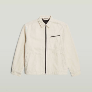 Veste coupe-vent zippée beige pour homme, style coach, décontractée, légère, pour l'automne, streetwear, vêtement d'extérieur - Product Image 5
