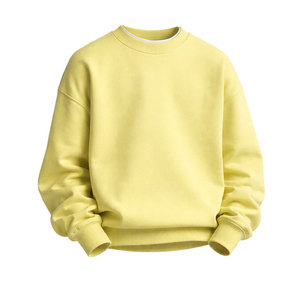 High Quality Winter Plain Yellow <b>Sweatshirt</b> Unisex Crewneck Oversized Fleece Pullover Casual Streetwear Digital Custom Logo 100% - Product Image 2