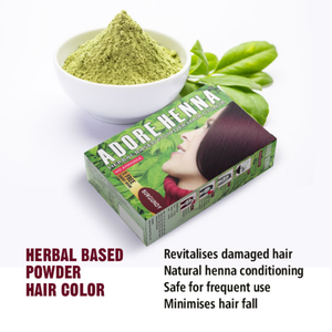 OEM 60g Borgoña Herbal Henna Kit de Color de pelo Adore Henna AHHC0406 Estándares de calidad japoneses Certificación HALAL DE LA ISO-GMP DIY - Product Image 2