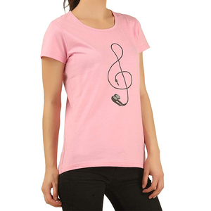 เสื้อยืดทรงคลาสสิคทันสมัย ดีไซน์เก๋สำหรับใช้ในชีวิตประจำวัน เสื้อยืดผู้หญิงทรงปกติ OEM สไตล์ลำลอง เสื้อยืดแฟชั่นทรงปกติสำหรับผู้หญิง - Product Image 3