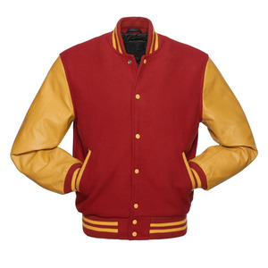 Chaqueta Varsity Clásica para Hombre, Chaqueta Bomber de Lana con Mangas de Cuero Premium, Estilo Universitario, Abrigo Cálido de Invierno, Ropa Casual de Moda Urbana - Product Image 1