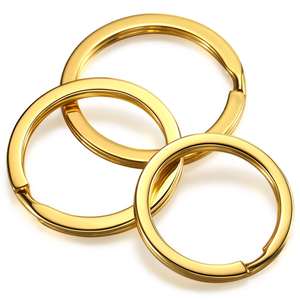 Anillos de Llaves Redondos y Planos, Cadena de Anillos Metálicos Pequeños para Organización de Llaves de Casa y Auto - Product Image 3