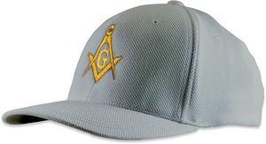 Casquette de sport pour adulte, brodée avec un carré et un boussole, style maçonnique, fraîche et respirante, en tissu 100% polyester - Product Image 2