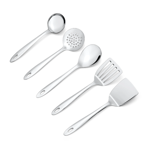 Stainless Steel Eco-friendly Modern Stylish <b>Art</b> Decor Kitchenware Set Cooking Spatula Soup Spoon At good price - Product Image 1