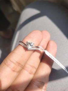 Sparkly Moissanite 2CT Heart Cut Diamond V Shape Dual Band <b>Ring</b> <b>Set</b> Original 925 <b>Silver</b> Fine Gift Jewelry For Birthdays party - Product Image 5