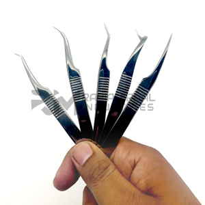 Outils de greffe de cils de haute précision RMI, 9 types, pinces à cils en acier inoxydable antistatiques pour artistes en cils - Product Image 6