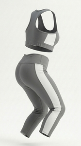 Ensemble de yoga 2 pièces pour femme, vêtements de sport sans couture, leggings de yoga très extensibles et haut court, tenue de fitness - Product Image 5