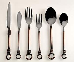 Cubiertos de Lujo Delgados Dorados, Vajilla de Acero Inoxidable, Juego de Cuchillo, Tenedor y Cuchara para el Hogar - Product Image 6