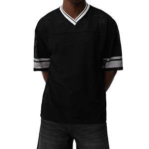 T-shirt en maille 100 % coton OEM pour homme, coupe ample, décontracté, respirant, écologique, uni, tendance, pour l'été, impression numérique - Product Image 1