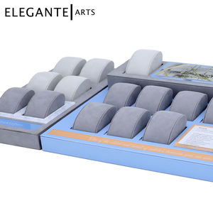 Présentoir de comptoir de magasin de détail attrayant de couleur bleue pour montres, sur mesure - Product Image 1