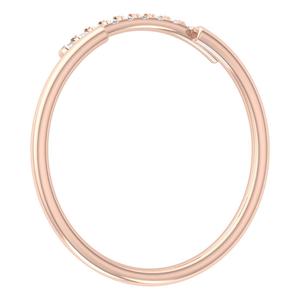 Anillo de Media Eternidad de Oro Fino Hecho a Mano con Diamantes VVS de 10K, 14K y 18K, Joyería de Piedras Preciosas Personalizada, Joyería India al por Mayor - Product Image 3