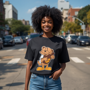 เสื้อยืดลายการ์ตูนผ้าฝ้าย 100% เนื้อนุ่ม พิมพ์ลายกราฟิก สไตล์ลำลอง สำหรับผู้ชาย ผู้หญิง และเด็ก พร้อมบริการ OEM ODM ปรับแต่งได้ - Product Image 5