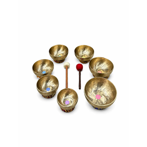 Ensemble de bols chantants 7 chakras faits à la main - Product Image 3