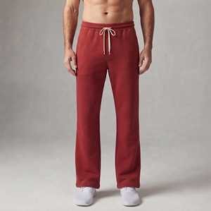 Men Customized Flare Leg Sweat Pants Yoga Workout Wear <b>Drawstring</b> <b>Trouser</b> Long Length Back Pocket <b>Trouser</b> Pajama Winter Wear - Product Image 1