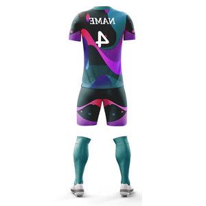 Uniforme Deportivo Personalizado OEM, Traje de Fútbol de Malla 100% Poliéster, Impresión Digital, Uniforme para Clubes de Fútbol y Baloncesto - Product Image 5