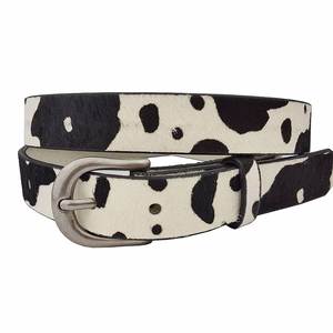 Cinturón Casual FAZMAX de Cuero Vacuno con Estampado Animal y Hebilla Plateada, 3.5cm de Ancho y 125cm de Largo - Product Image 2