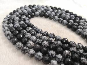 ลูกปัดหินแจสเปอร์ทรงกลมเหลี่ยมเพชรพลอยลายเกล็ดหิมะแบบเต็มเม็ด สำหรับทำเครื่องประดับ DIY ขายส่ง - Product Image 5