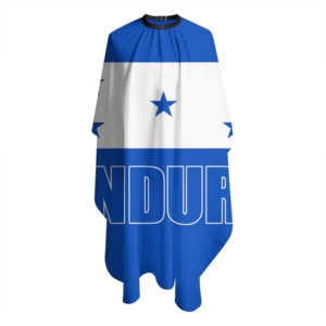 Vente Flash : Cape de Coiffure Imperméable Drapeau Honduras avec Col Élastique et Boutons Pression Ajustables – Robe de Barbier Personnalisable avec Logo, Faible MOQ - Product Image 1