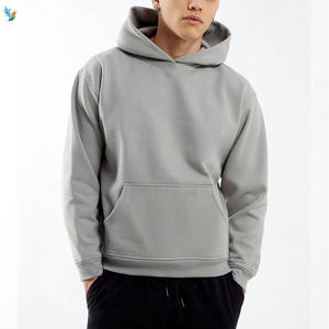 Sweat à capuche surdimensionné en molleton épais 100 % coton, doublé, sans cordon, avec logo personnalisé - Product Image 1