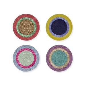 Stylish Crystal Beaded Table Coasters Custom Glam Design <b>Scratch</b> Resistant for Home Decor - Product Image 2