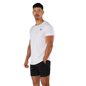 Chemise à manches courtes blanche pour homme, en coton doux, vêtements décontractés, chemise de sport confortable, vente en gros, vêtements de sport haut de gamme pour la remise en forme - Product Image 4