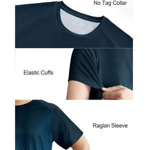 T-shirt pour homme personnalisé, tissu respirant et extensible, performance sportive, gym, fitness, course à pied, prix de gros, t-shirt pour homme - Product Image 4