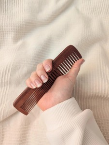Wholesale Custom Logo Eco-Friendly Bamboo Hair Comb Natural Bamboo Grooming Comb Portable Styling Natural Color - Product Image 3
