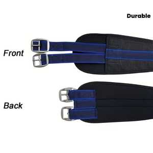 Cincha de Silla de Montar Inglesa Comfort Equestrian para Equitación con Costuras, Disponible en Modelos de Nailon Rojo y Blanco - Product Image 3