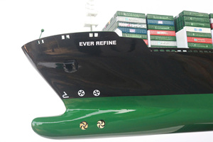 Maqueta de Barco Portacontenedores E.VER.GREEN Hecha a Mano, Modelo de Barco de Carga de Madera para Decoración del Hogar, Recuerdo, Regalo Empresarial - Product Image 2