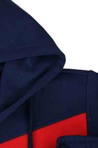 Conjunto Deportivo Personalizado con Estampado Chevron en V, Sudadera con Cierre y Capucha, Estilo Urbano, Tela de Felpa Ecológica de Alta Calidad - Product Image 4