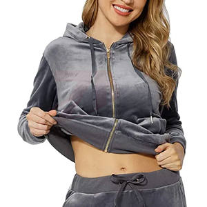 Ensemble de survêtement de sport personnalisé pour femmes, design professionnel, nouvelle collection, haute qualité, logo personnalisé, décontracté, 2 pièces - Product Image 4