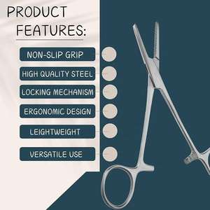 Pinzas Hemostáticas Mosquito Forceps de 3.5 Pulgadas, Rectas, Completamente Doradas, de Acero Inoxidable Resistente a la Corrosión, Instrumento Quirúrgico para Enfermeras de Dentavex - Product Image 5