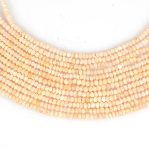 Exclusivo ópalo rosa de 4mm facetado Rondelle Beads ópalo Rosa natural para la fabricación de joyas - Product Image 4
