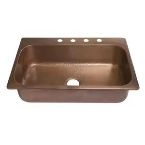 <b>Kitchen</b> <b>Fitting</b> Solid Copper Sink Copper Antique Shiny Design Metal Sink Square Decorative Hand Wash Basin Sink Hot Arrival - Product Image 3