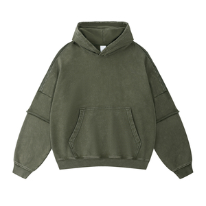 Sweat-shirts à capuche streetwear oversize de haute qualité, respirants, unisexes, en coton, personnalisables avec impression en relief OEM - Product Image 5