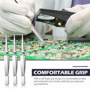 Pinzas de Soldadura con Cierre Cruzado de 12.9 cm, Punta Fina de Precisión, Calidad Premium, Multiusos, para Manicura, Uso Comercial y Doméstico, UBI UBI-2055 - Product Image 3