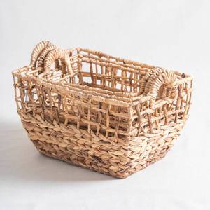 Cestas de almacenamiento de jacinto de agua a precio económico en venta, organizador de cestas de fibra tejida sostenible - Product Image 4