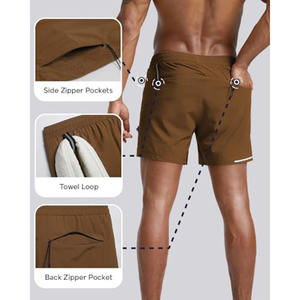 Shorts de sport personnalisés pour hommes, style streetwear, pour l'entraînement et la course estivale, coupe athlétique - Product Image 4