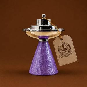 Skies Trader Bk0808 Metal <b>Incense</b> <b>Burner</b> White Base Censer Arabian Mabkhara Bakhoor <b>Burner</b> Silver Chrome Lid Oud Holder Ramadan - Product Image 2
