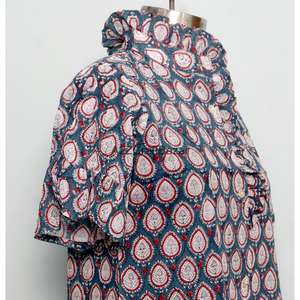 Camisa Mini de Algodón 100% con Estampado de Bloques para Mujer, Manga Larga, Corte Moderno, Ecológica y Transpirable, para Fiestas - Product Image 4