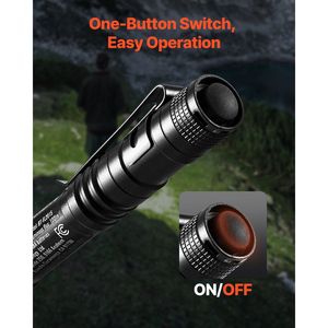 Paquete de 2 Linternas de Bolsillo de 100 Lúmenes, Resistentes al Agua IPX4, Compactas y Ligeras, con Clip, Portátiles para Uso Diario - Product Image 6