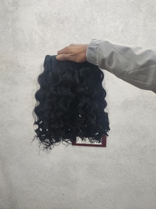 Virgin South Indian / Burmese Hair – 18" Raw <b>Curly</b> Temple Hair <b>Extensions</b> - Product Image 2