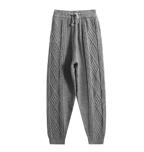 Pantalon en tricot pour femmes, de haute qualité, respirant, confortable, en coton, vêtements décontractés, logo personnalisé - Product Image 1