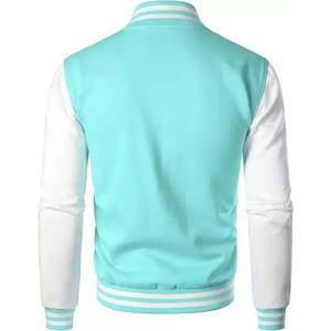 New Design Vintage Varisty <b>Jackets</b> for Men Custom Plain Solid Color Customized Fabric Cheap Price <b>jacket</b> for men, patchwork - Product Image 2