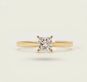 Anillo de Compromiso de Oro de 14K con Certificado IGI, Listo para Enviar, 2CT E VS1, Diamante Cultivado en Laboratorio de Corte Princesa de 7 mm, Anillo Solitario, Joyería Fina - Product Image 3
